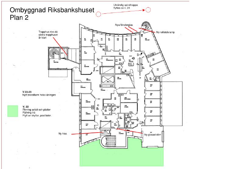 Ombyggnad av Riksbankshuset plan 2