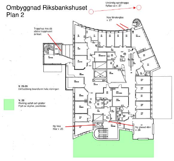 Planering för ombyggnad av Riksbankshuset