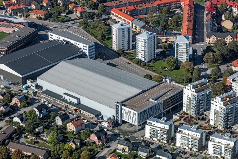Behrn Arena vinter Örebroporten istillverkning