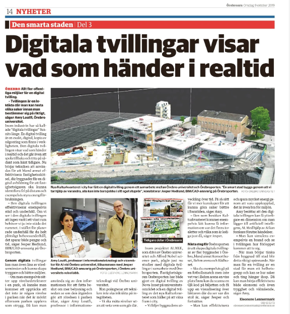 Digital tvilling Örebroporten Kulturkvarteret Örebro Universitet