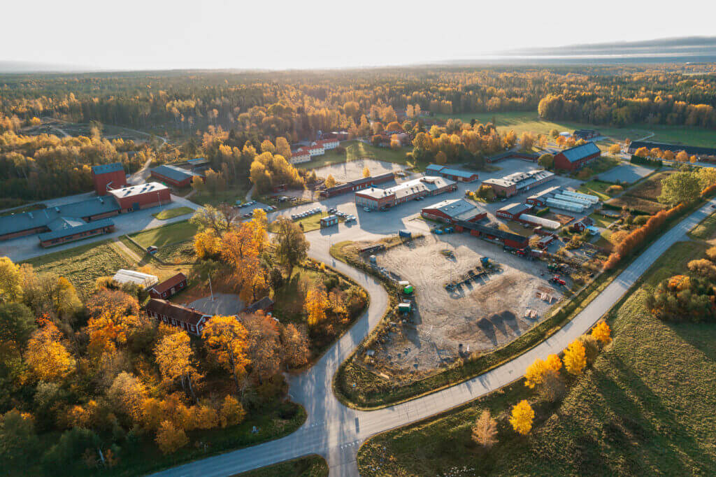 Drönarfoto över Kvinnersta, Örebro.